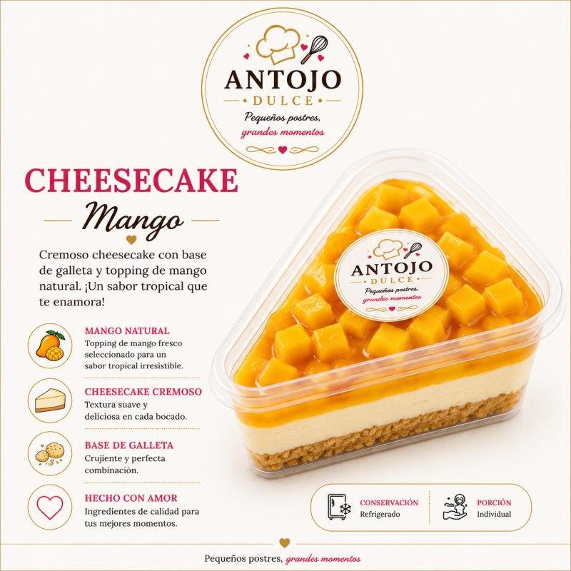CHEESACAKE ENVASE TRIANGULAR DE MANGO