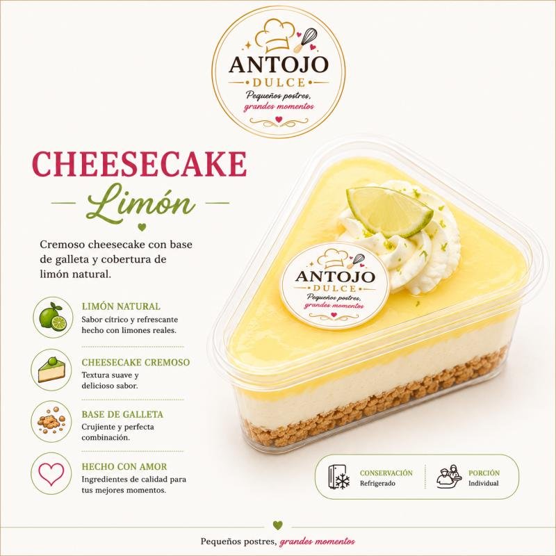 CHEESACAKE ENVASE TRIANGULAR DE LIMON