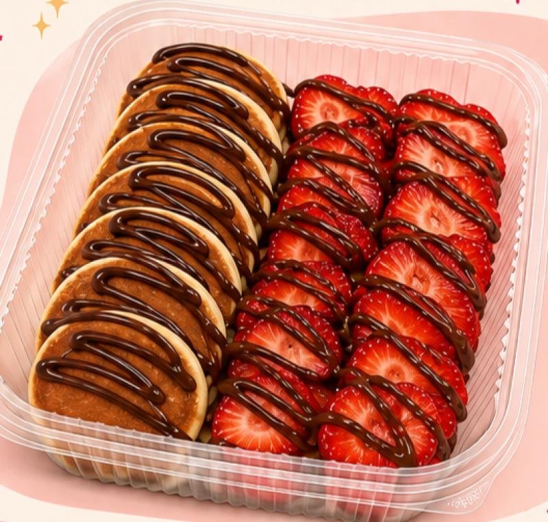 MINIS HOT CAKES CON FRESA