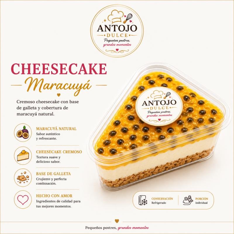 CHEESACAKE ENVASE TRIANGULAR DE MARACUYA